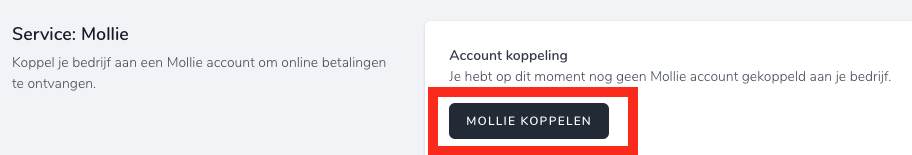 Mollie koppelen aan FFAfhalen - te koppelen